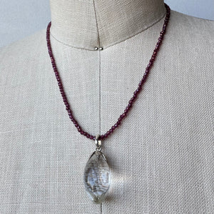 Glass and Garnet Beaded Necklace