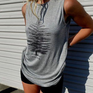 Bamboo Muscle Tank - Root Down To Rise Up