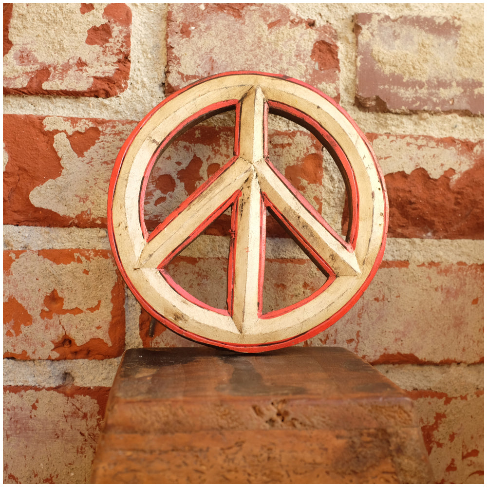 Wooden Peace Sign