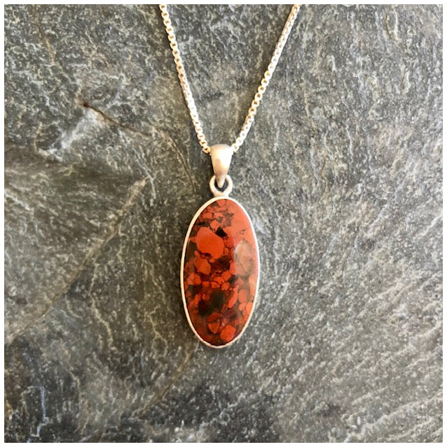 Silver Pendant with Agate Stone