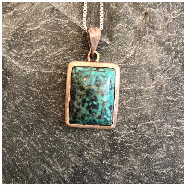 Silver Pendant with Turquoise Stone