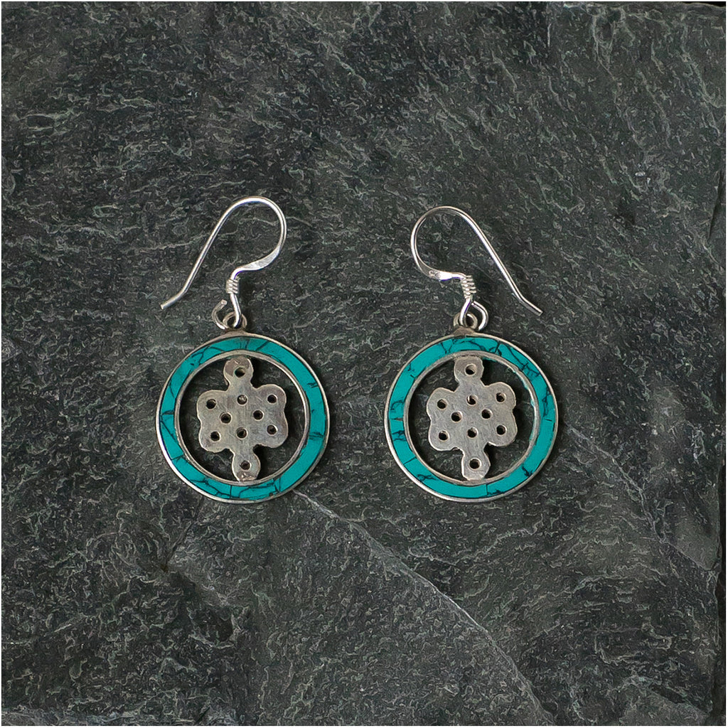 Endless Knot Earrings in Turquoise