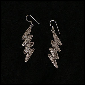 Silver Lightning Earrings