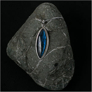 Silver Pendant with Labradorite Stone
