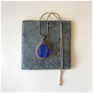 Silver Pendant with Lapis Lazuli